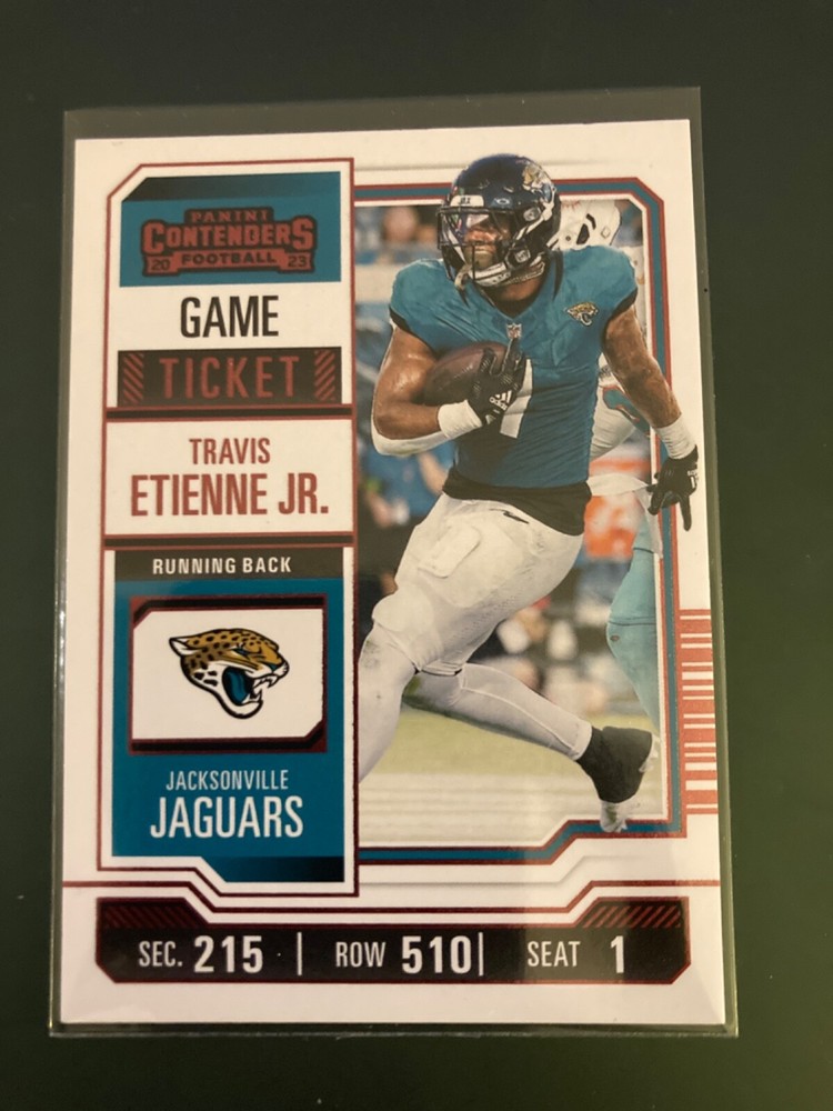 Travis Etienne Jr. 2023 Panini Contenders Red Foil Game Ticket #47 Panthers