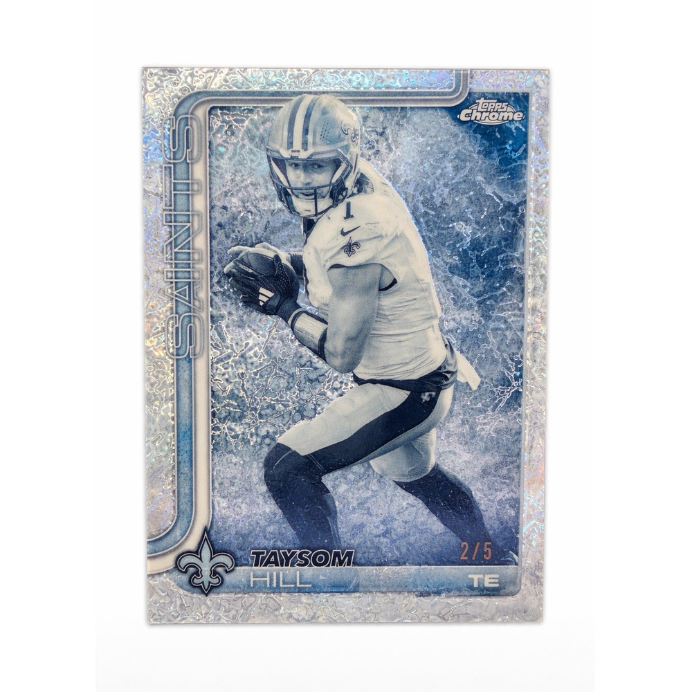 2025 Topps Chrome Taysom Hill Frozenfractor /5 ❄️ SSP Case Hit Saints 🔥 2/5
