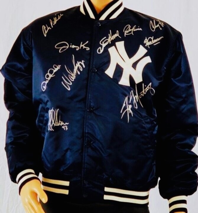 New York Yankees Signed 1996 Game Jacket JSA Auto Jeter Boggs Pettitte Martinez