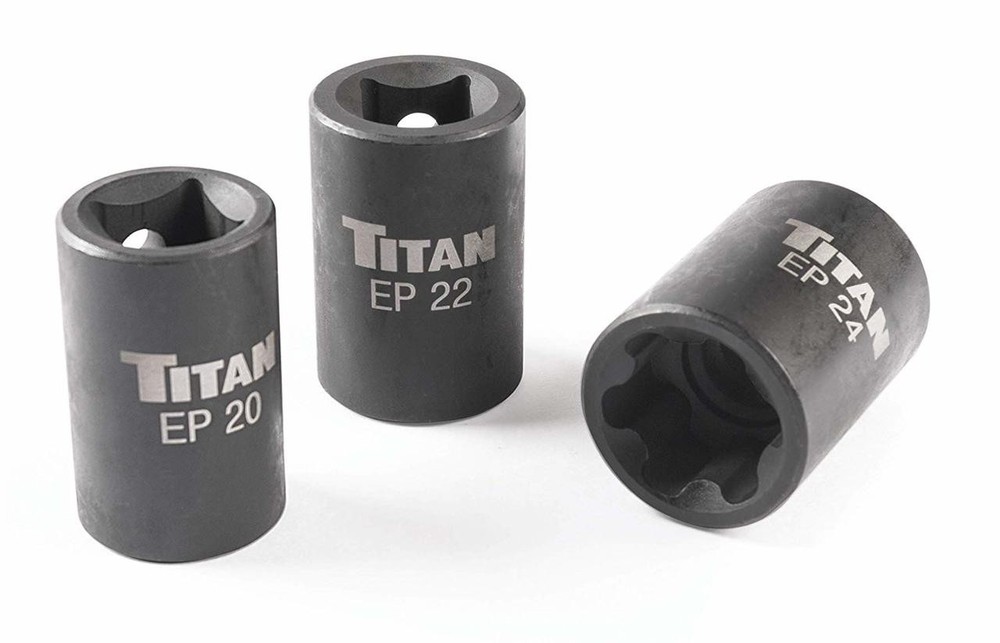 Titan Tools 17414 3-Piece External Torx Plus Socket Set