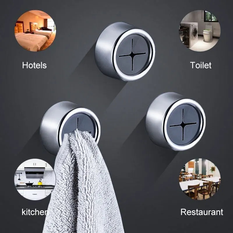 New 3PCS Non-Punching Dishcloth Holder Set – Wall Mount Kitchen Towel Clip Hooks