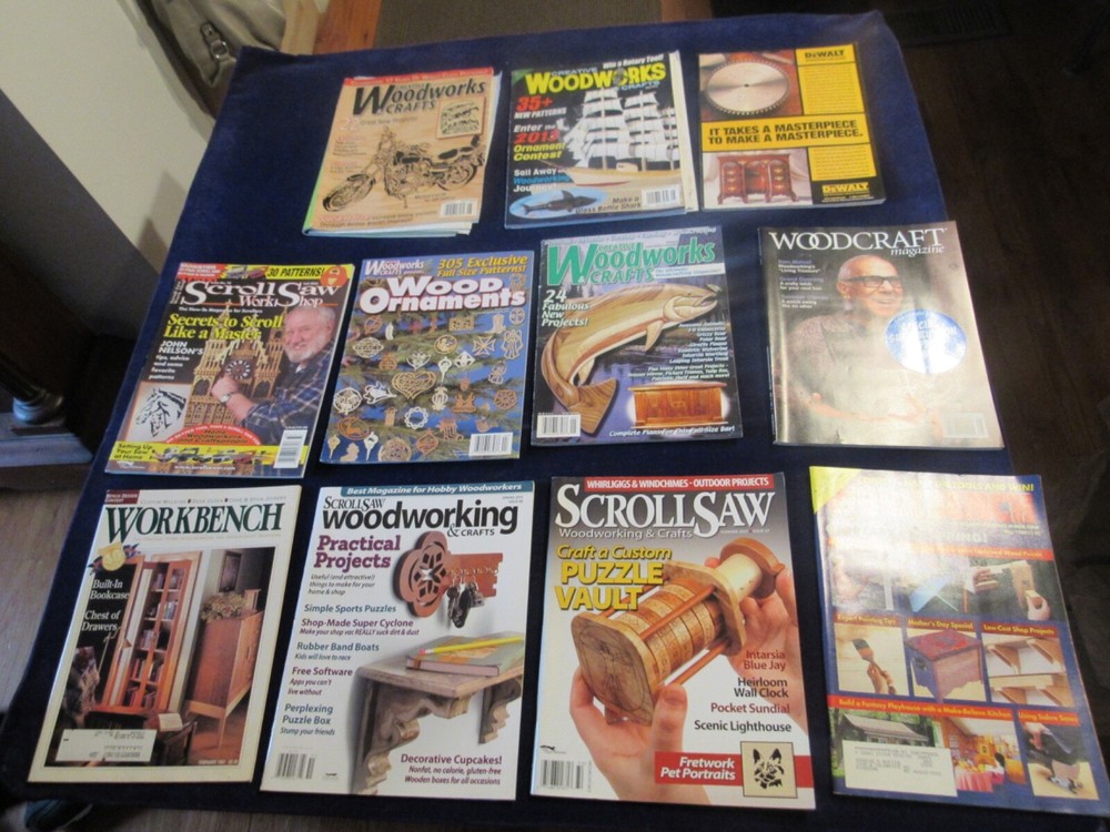 Lot Of 11 Woodworking Books Patterns Scroll Saw crafts Carving Whirligig UZ30