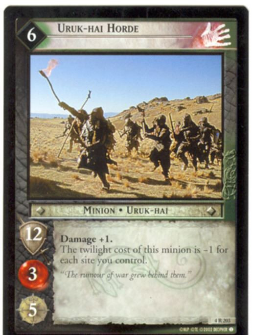 Lord Of The Rings CCG Card TTT 4.R203 Uruk Hai Horde