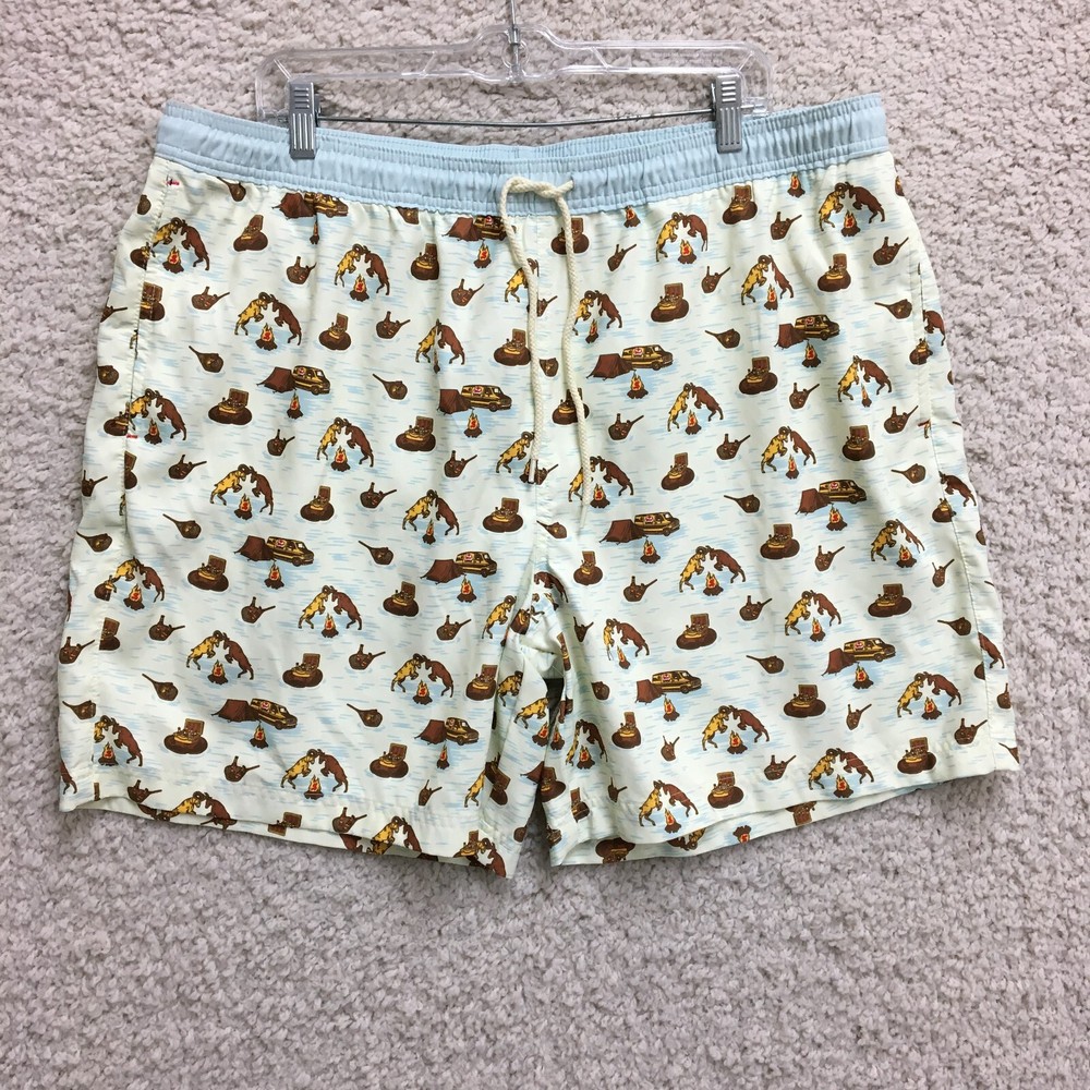 Magellan Shiner Swim Shorts 2XL Adult White Trunks Board Fish Gear Lined Men XXL