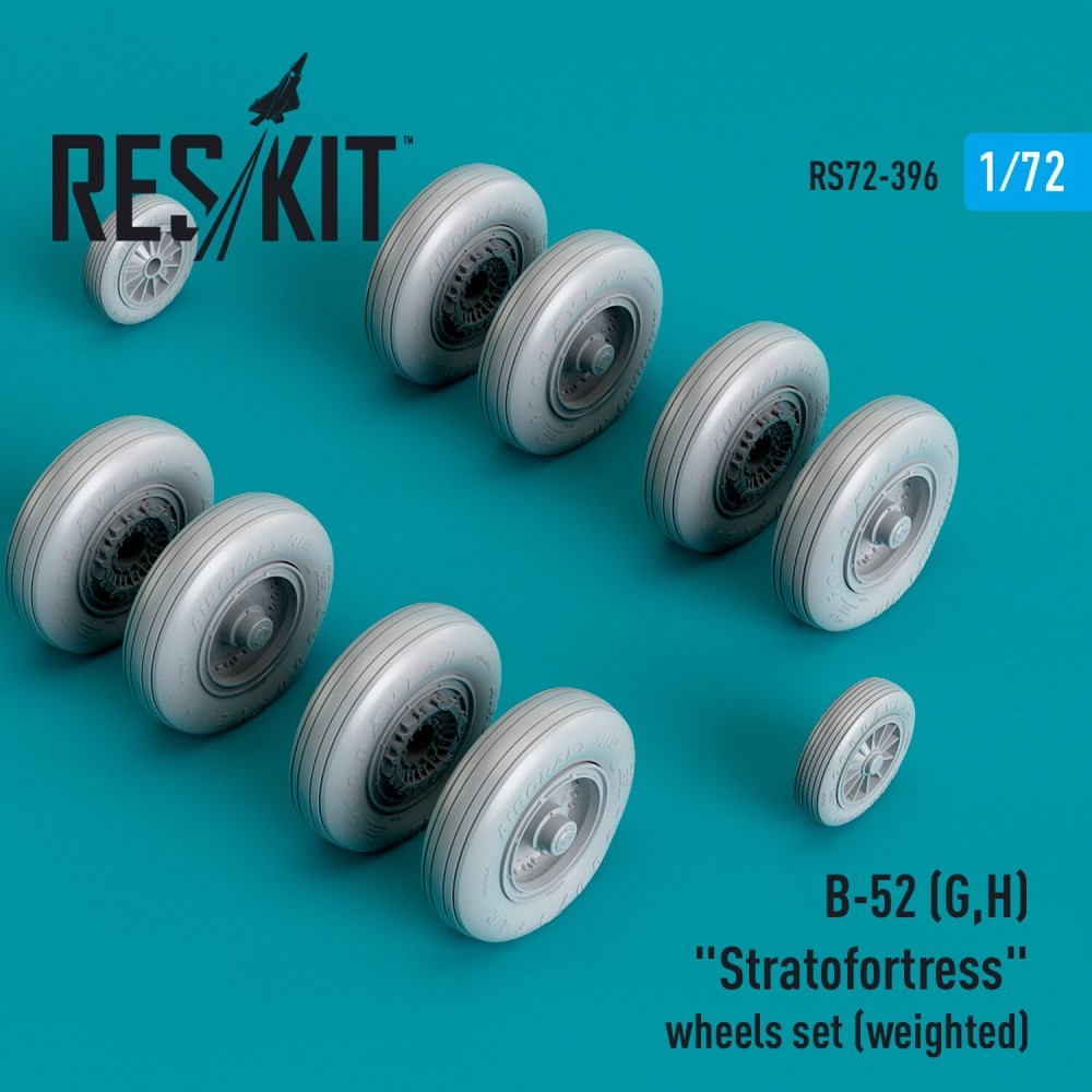 1:72 ResKit RS72-0396 B-52 Stratofortress Wheels Set Weighted Resin 3D
