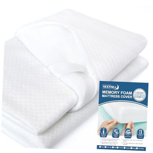 Queen Mattress Topper Cover for 3-4 Inch Foam or Latex Toppers