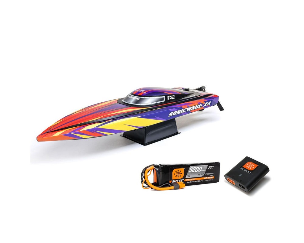 Pro Boat Sonicwake 24in Self Righting RTR Brushless RC Boat Red