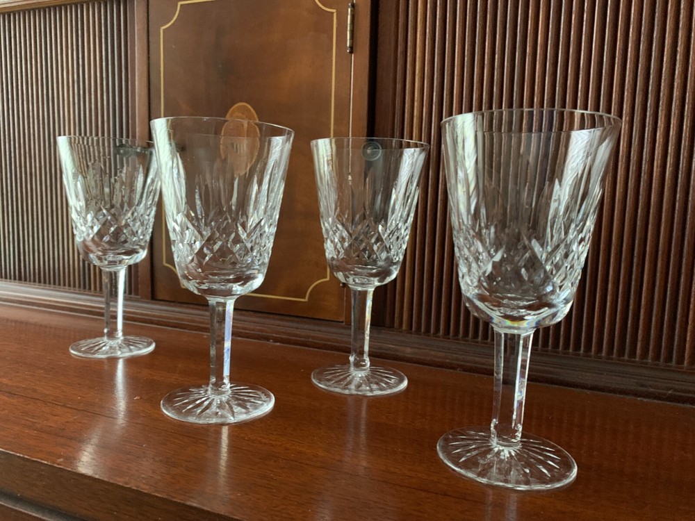 Waterford Crystal Lismore Wine Glasses Set of 4 5.5 Inch - Now Only $60 Buy It Now