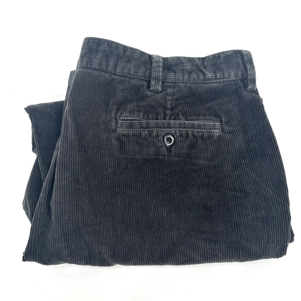 LL Bean Corduroy Pants Mens 40x29 Country Comfort Waist Soft Black Classic