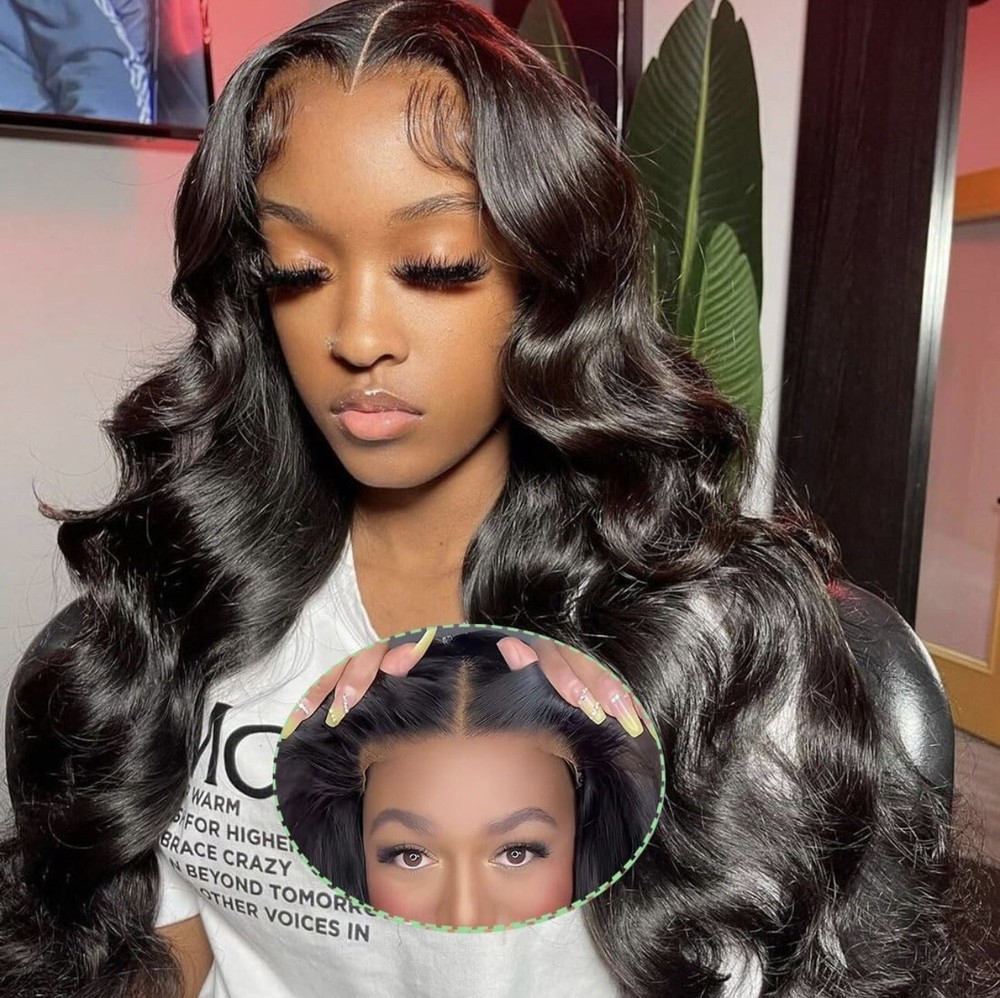 24 Inch Body Wave Lace Front Wigs Human Hair Glueless Wear and Go Wig 4x6 New