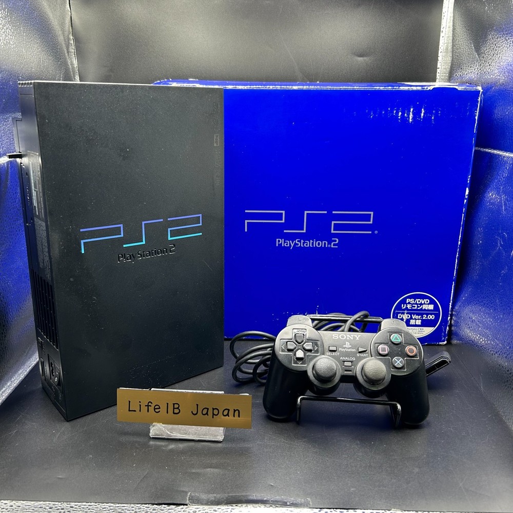 Sony PS2 PlayStation 2 SCPH-18000 Black Console Set with Controller & Cables