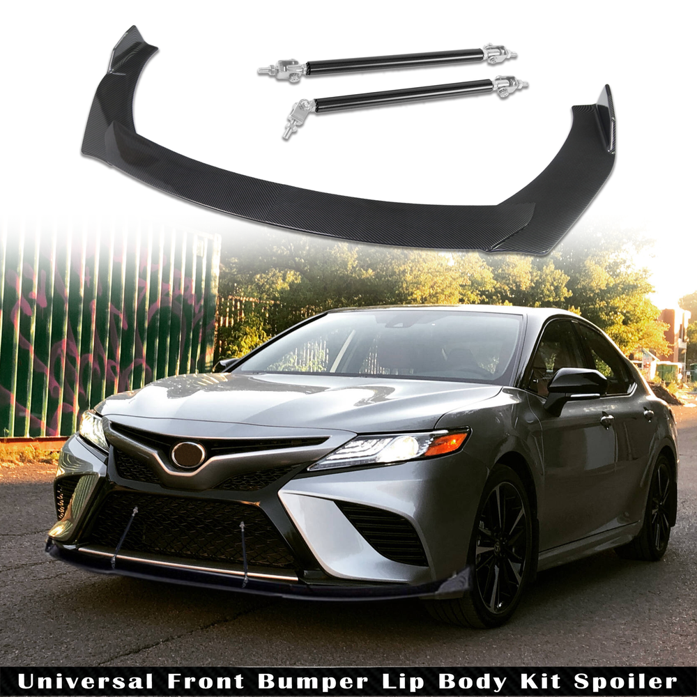 Universal Carbon-Look Front Bumper Lip Spoiler for Toyota Camry SE XSE
