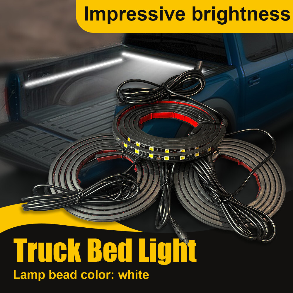 3PCS White 60in Bed Light Strip 270 LED Bar w/ On/Off Switch for Pickup Trucks