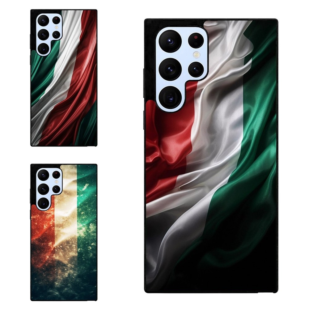 Italian Flag Green White Red Phone Case for Samsung S25 S24 S23 FE Ultra A15 A16
