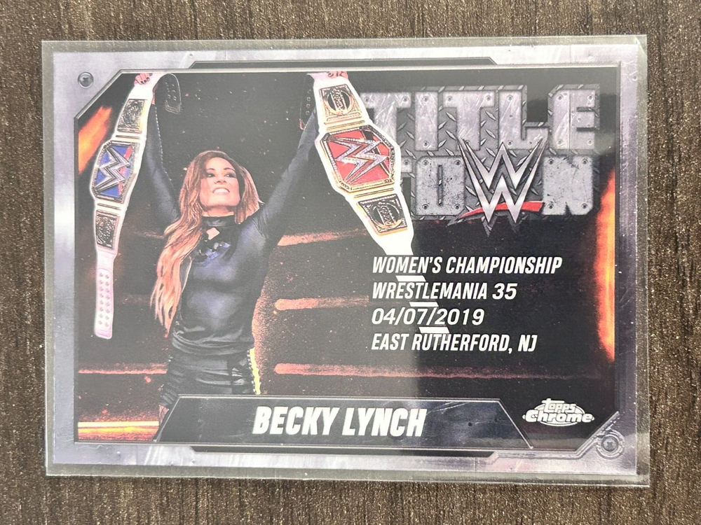 2025 Topps Chrome WWE Becky Lynch Title Town #TTBLY Wrestlemania 35 Card