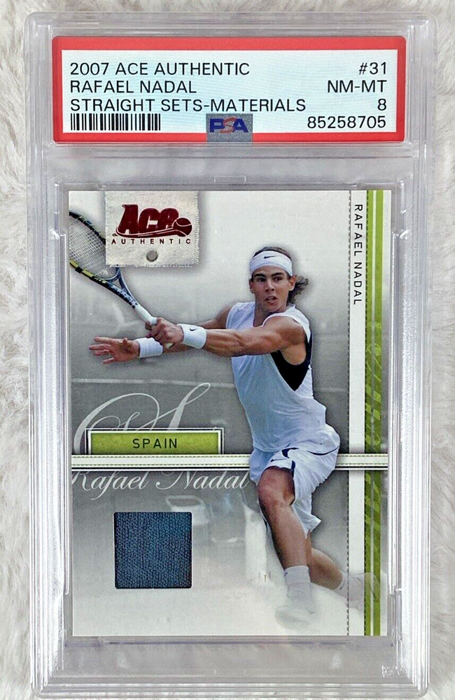 2007 Ace Authentic Materials #31 PSA 8 NM-MT Jersey Low Pop RAFAEL NADAL
