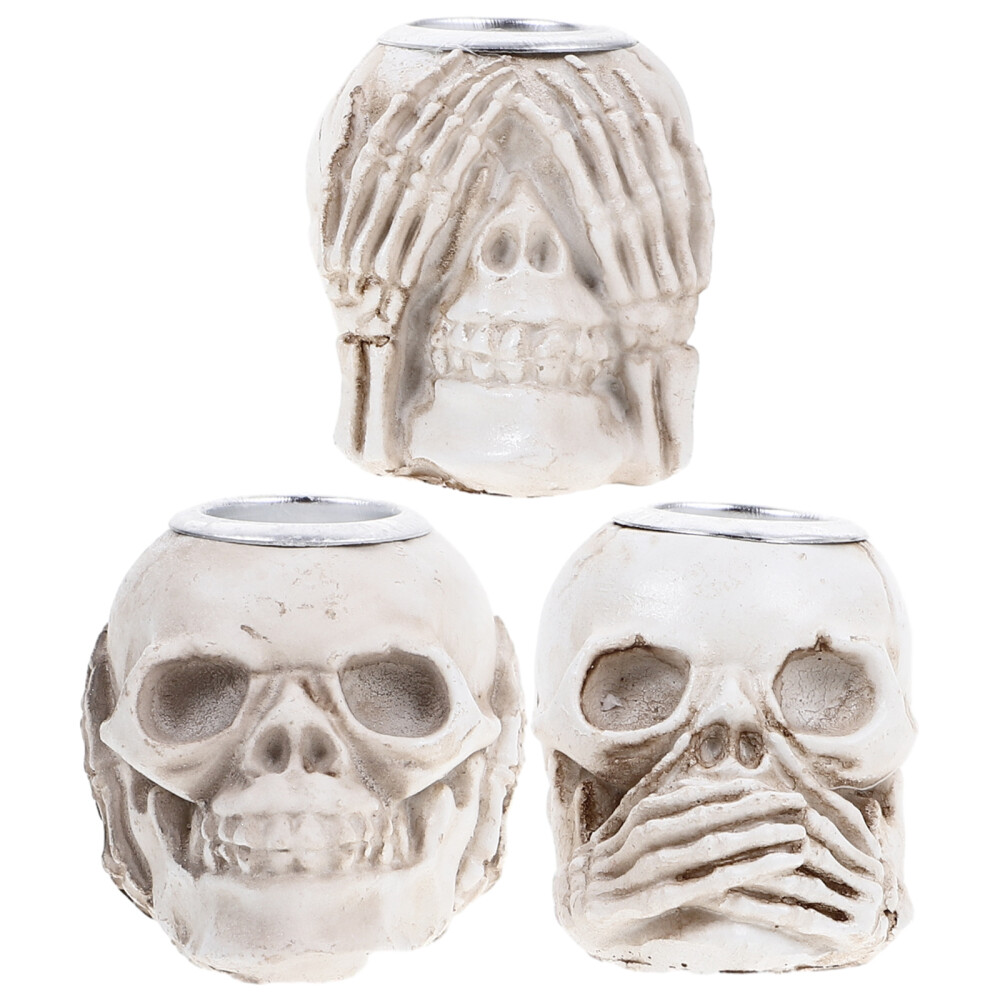 3 Pcs Vegan Candle Skeleton Bone Candlestick Escape Room Script