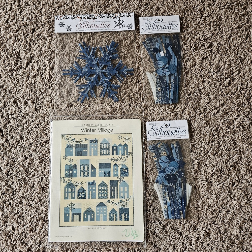 Winter Village Quilt Pattern Laundry Basket Quilts +3 Packages Of Silhouettes