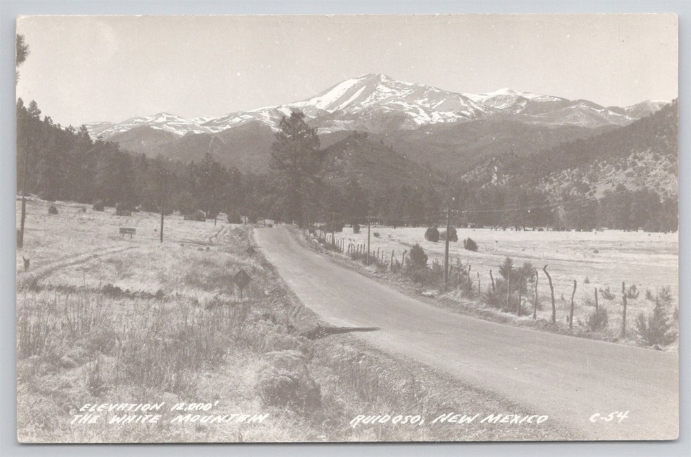 RPPC The White Mountain Ruidoso New Mexico C1945 Postcard AJ14
