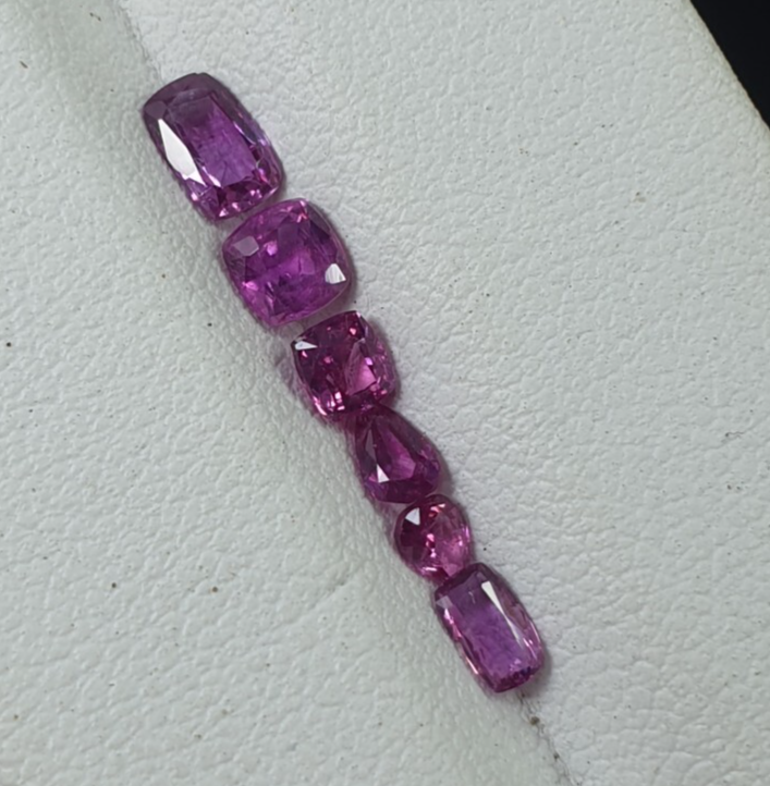 Natural Kashmir Sapphire 1.40ct 6-Piece Set for Exquisite Jewelry