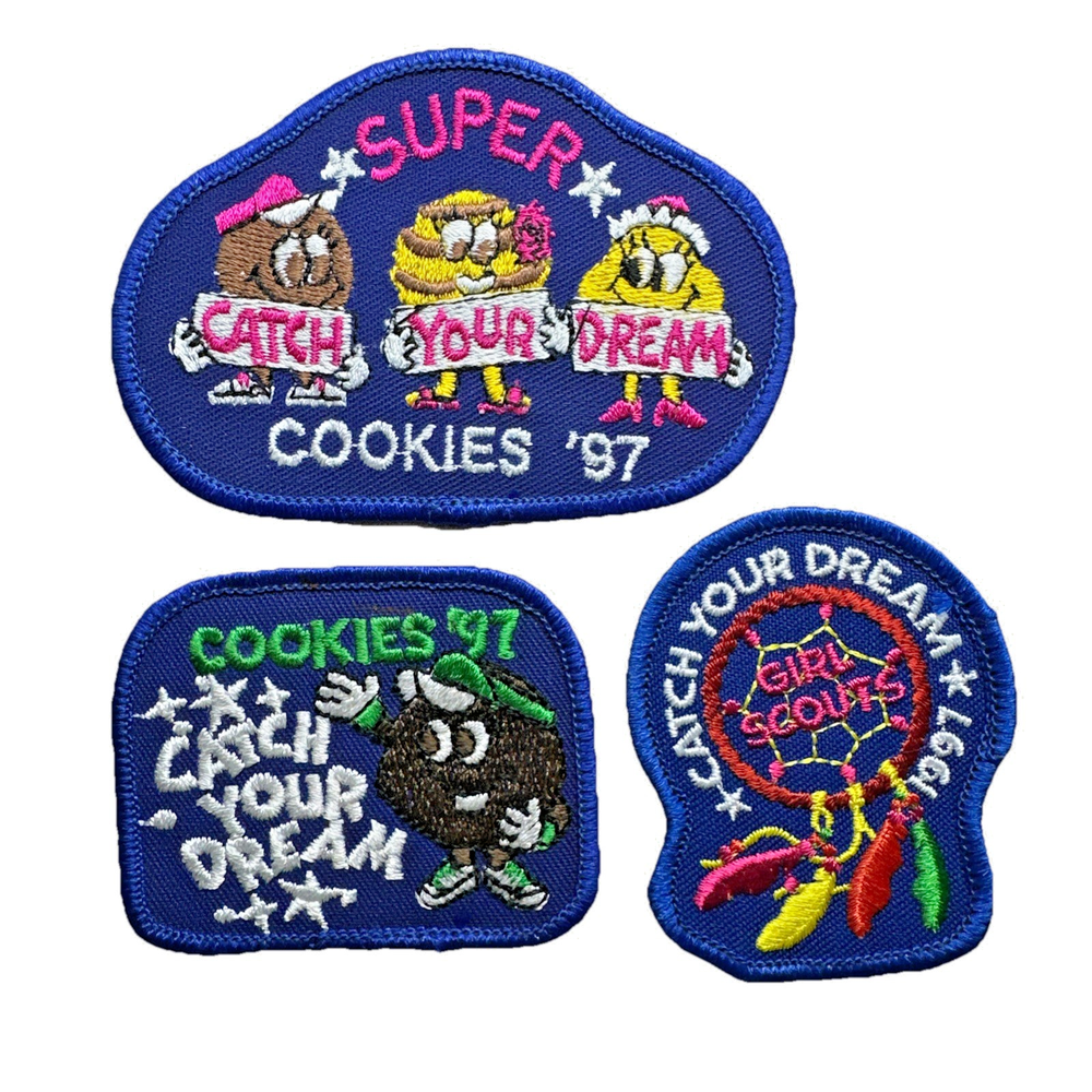 Vintage Girl Scout Patch: 1997 Cookie Sales - Catch your dream - Select