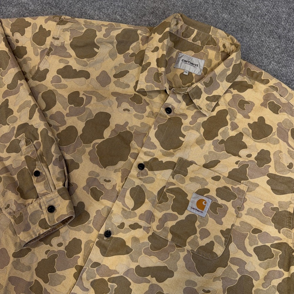 Carhartt WIP Shacket Men 2XL Desert Duck Shirt Jacket Frog Skin Work In Progress