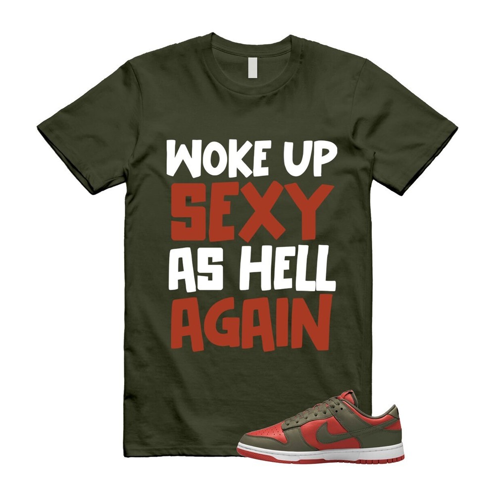 Dunk Mystic Red Cargo Khaki White Low T Shirt Match SEXY