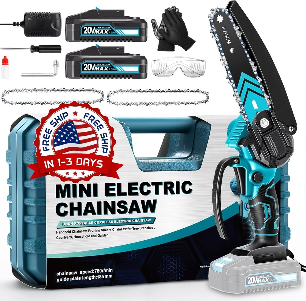 6 Inch Handheld Chainsaw for Tree Branches and Yard Work