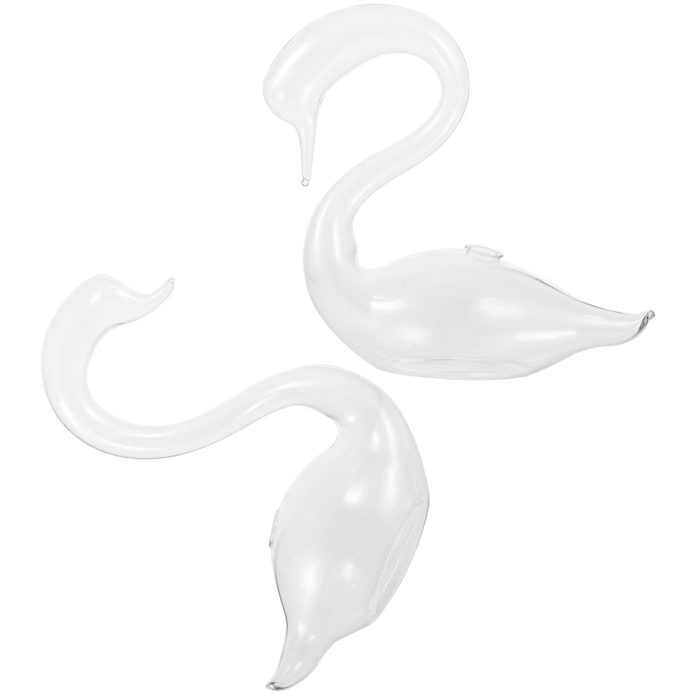 2 Pcs Hydroponics Planter Decorative Bottles Centerpieces Swan Vase Exquisite