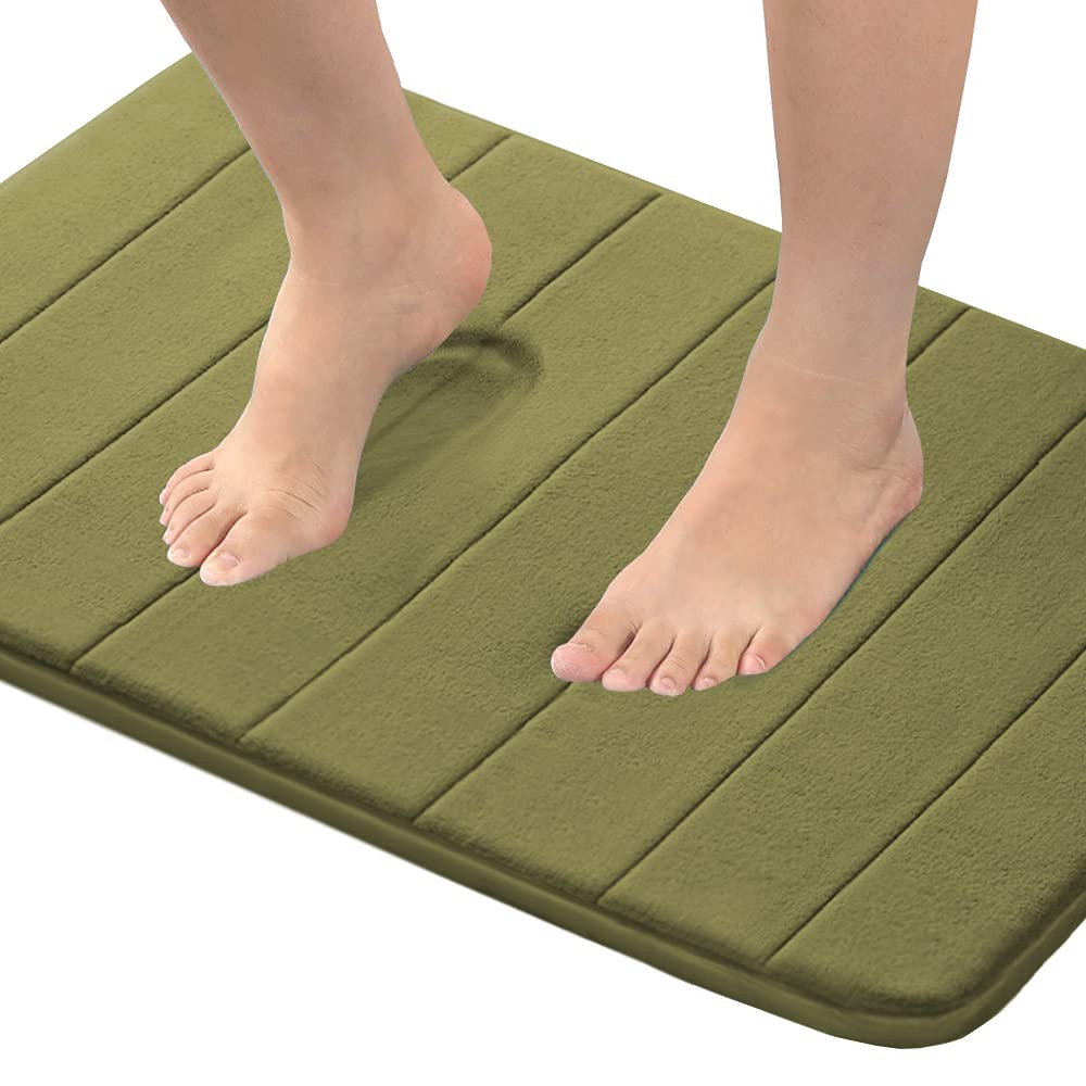 Extra Soft Memory Foam Bath Mat with Non-Slip Grip, Quick-Dry Absorbent Shower Rug for Bathroom Comfort and Safety