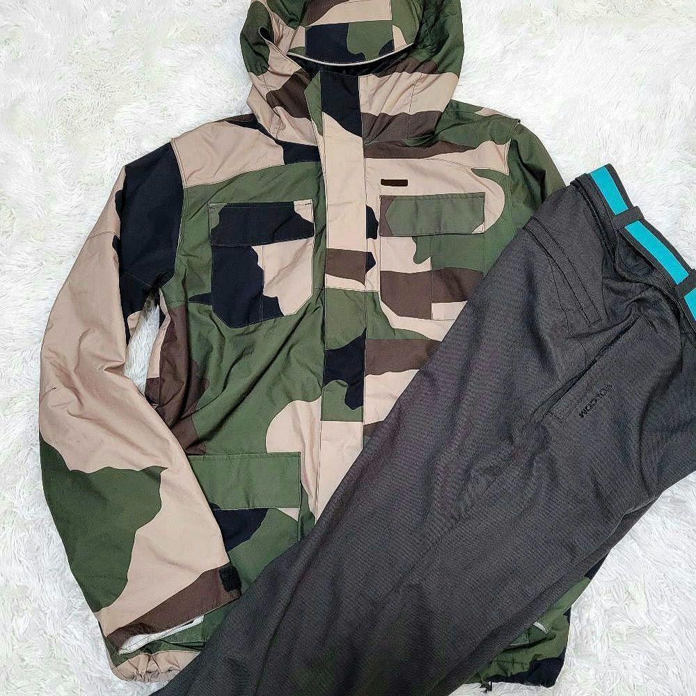 Volcom Snowboard Jacket Mens Size L Camo with Pant Black