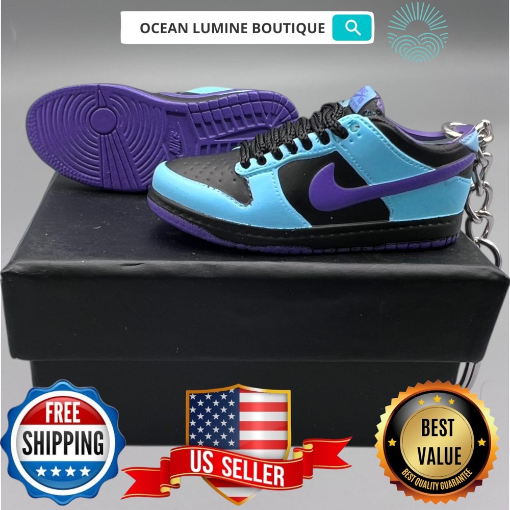 SB DUNK 3D Mini Sneaker Keychain, Jordan Sneaker Collectible, Box Options