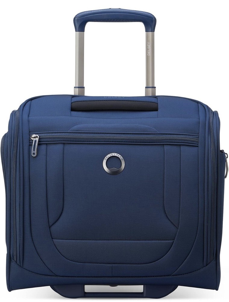 Delsey Paris Helium DLX 16 Inch Blue Softside Carry-On Under-Seater Luggage