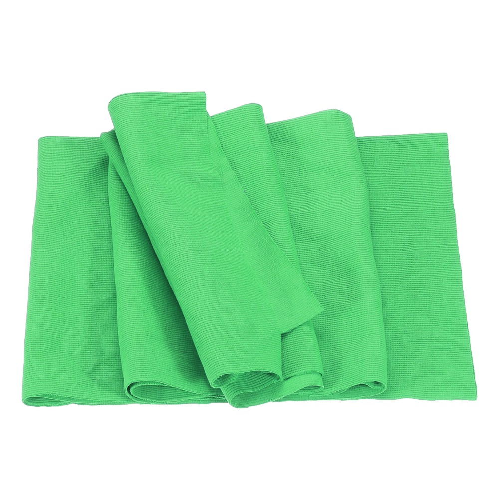 50cm x 1.2m Elastic Cuffs Ribbed Trim Cotton Fabric Knitted Stretch Band Green