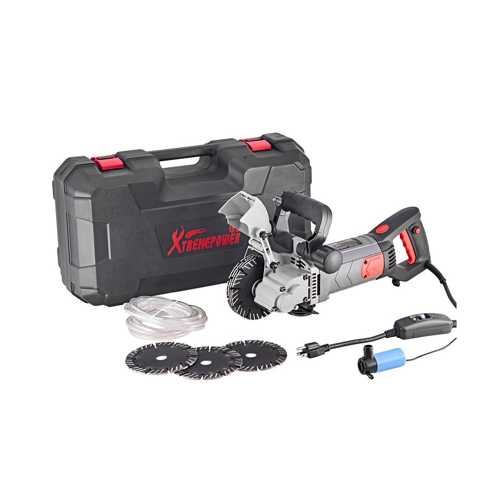 XtremepowerUS Wall Chaser Cutting Machine Wall Concrete Grooving Cutting w/Wa...