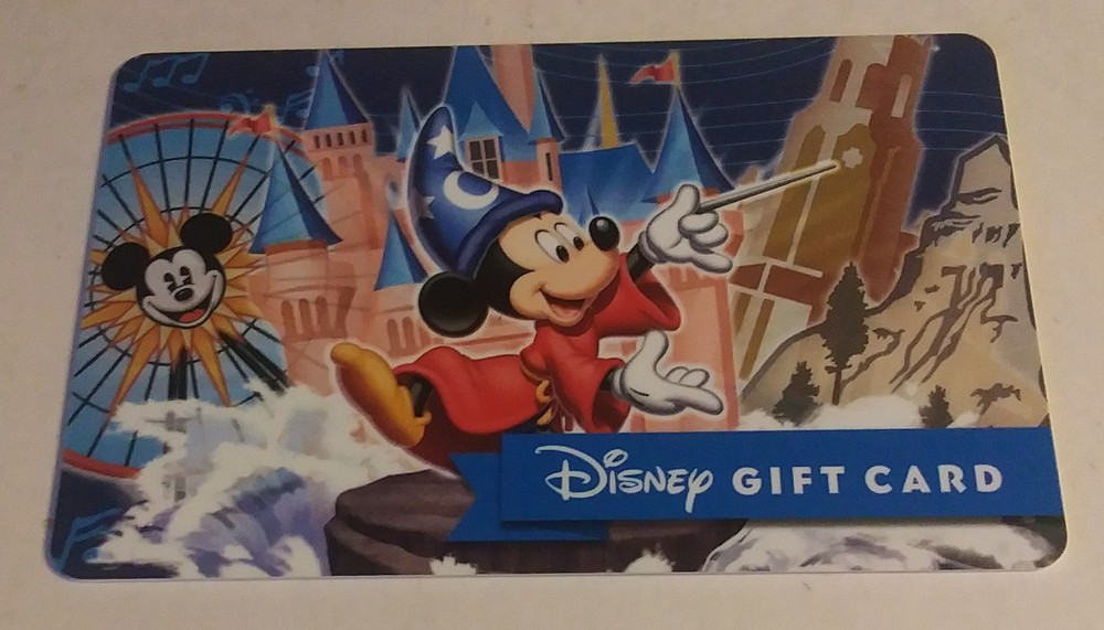 Disney Gift Card Empty Balance Featuring Sorcerer Mickey Design-image