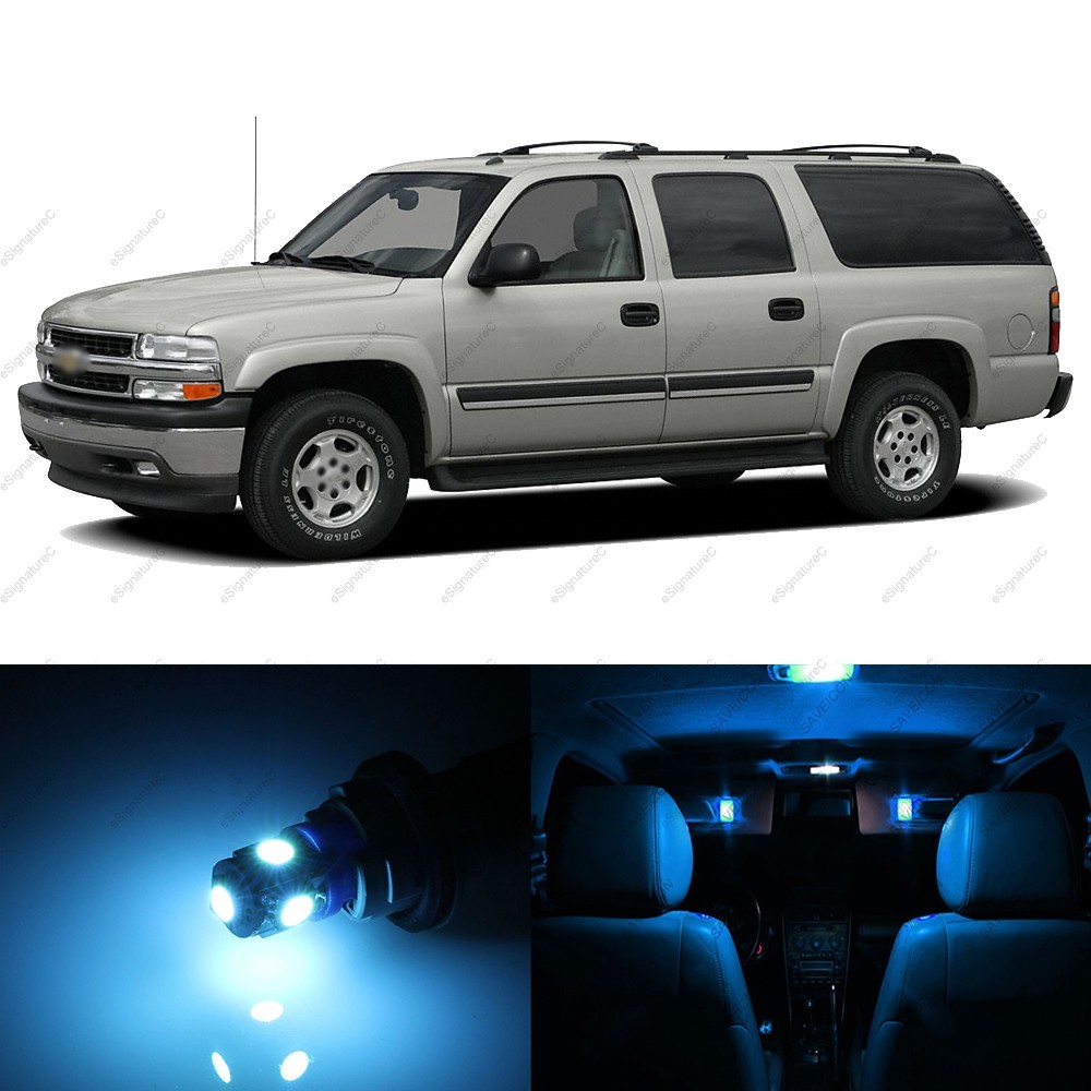 14 x ICE BLUE LED Interior Light Package For 2000 - 2006 Chevy Suburban + TOOL