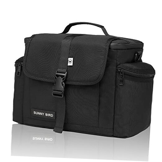 Insulated Lunch Bag Tactical Lunch Box Cooler for Men and Women 15L A-Black