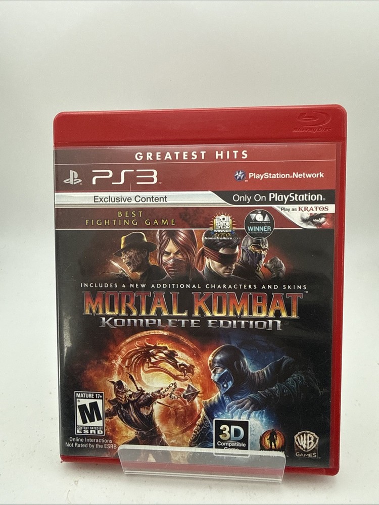 Mortal Kombat Komplete Edition PS3 PlayStation 3 Greatest Hits CIB - Nice Disc