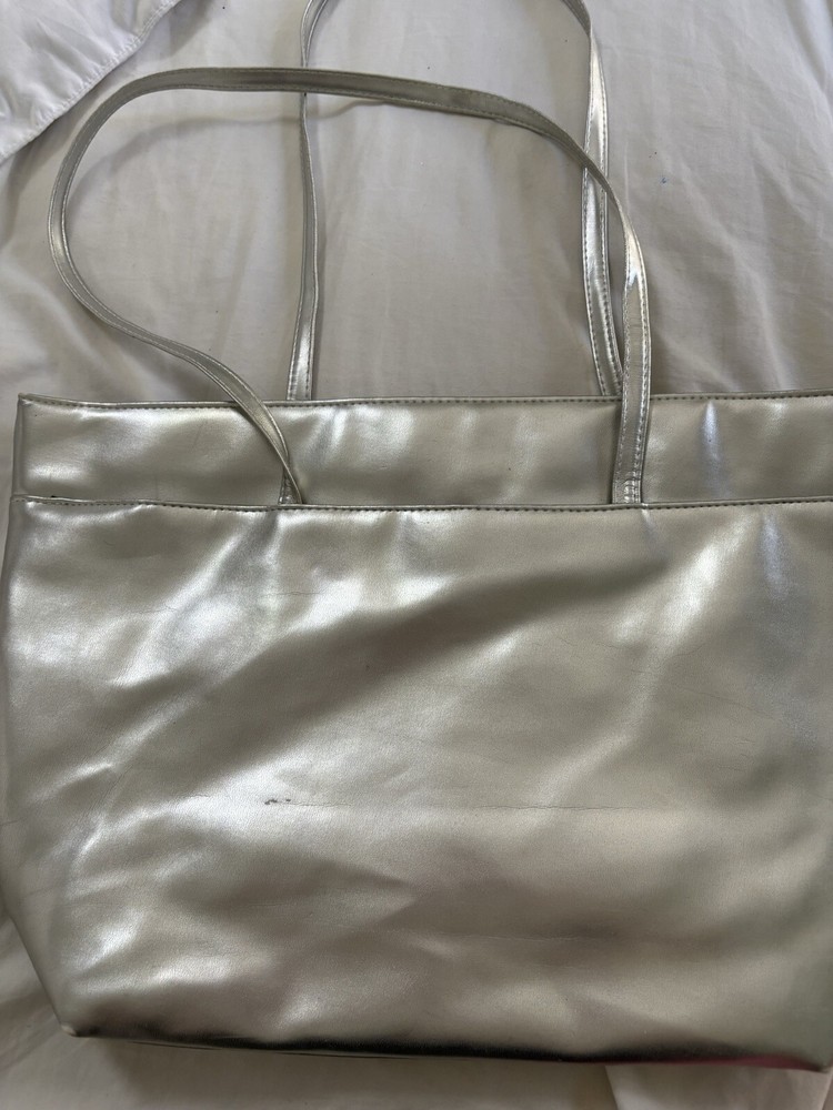 Brooklyn Circus BKC Silver Tote Bag Shoulder Strap 16 x 12 x 4”