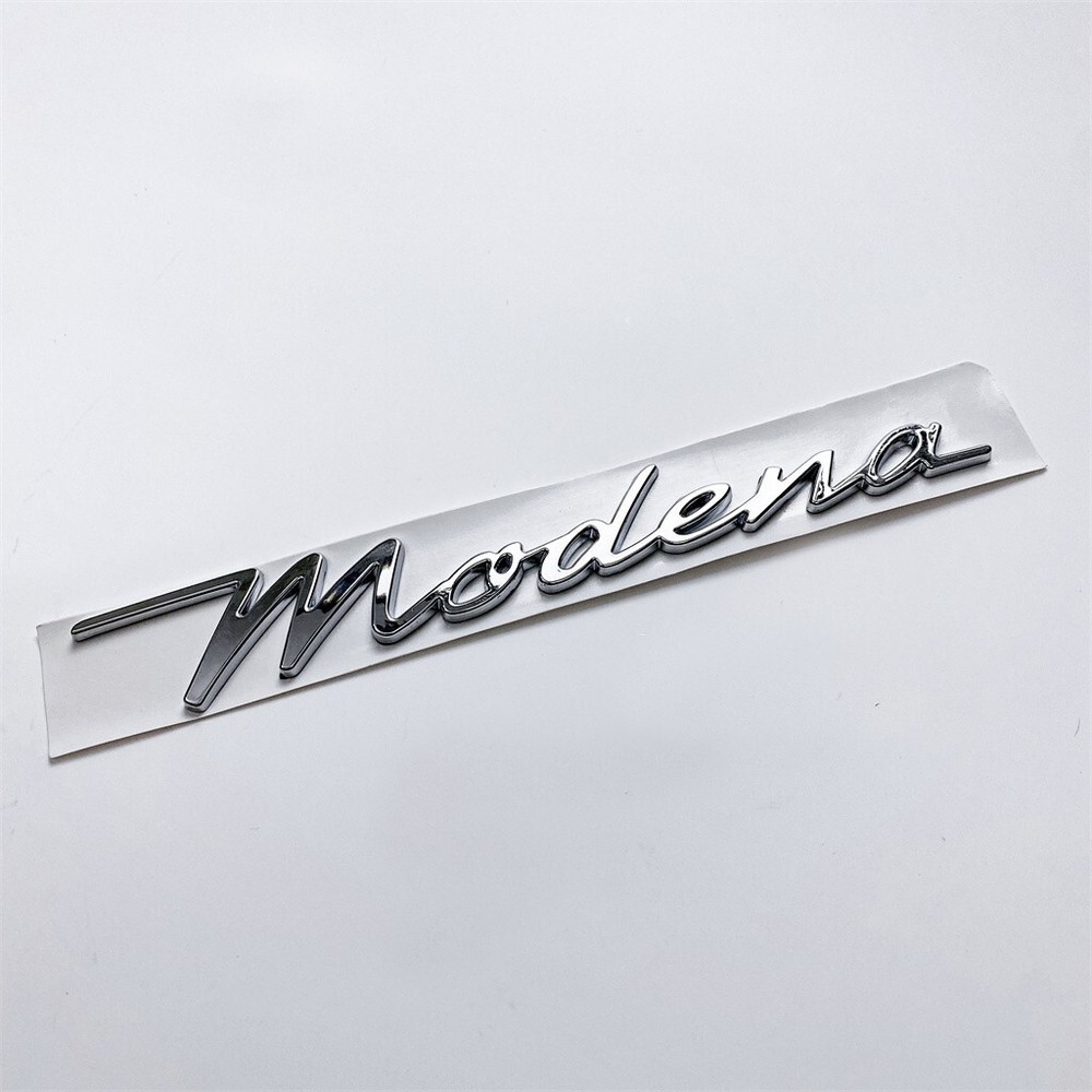 Maserati Grecale Modena Chrome Silver Fender Side Logo Badge Emblem