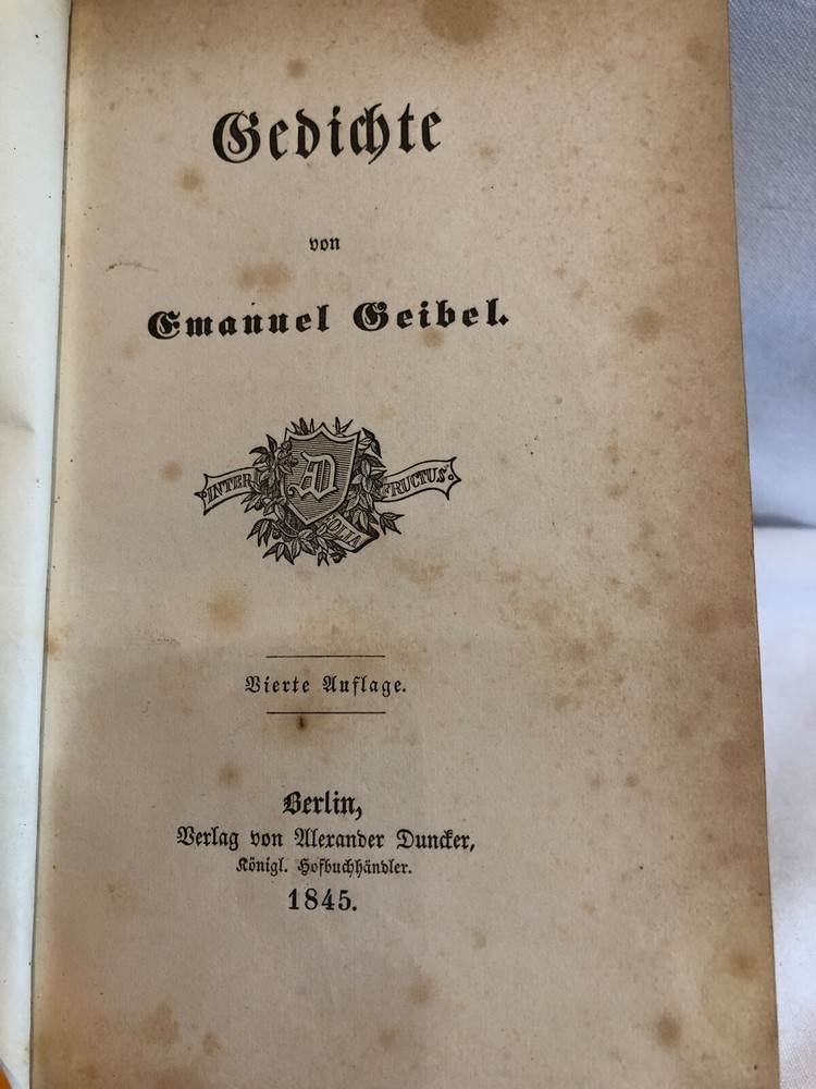 Poems: with translations from the German of Geibel and others, Berlin 1845