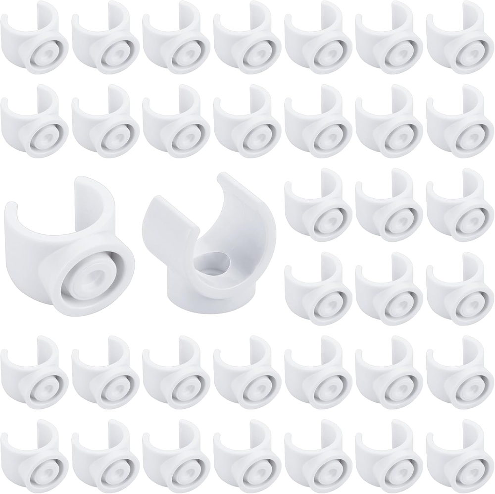 100 Pcs 3/4 Inch PEX Clips - 20mm U-Hook Plastic Pipe Clamps for PEX & PV Pipes