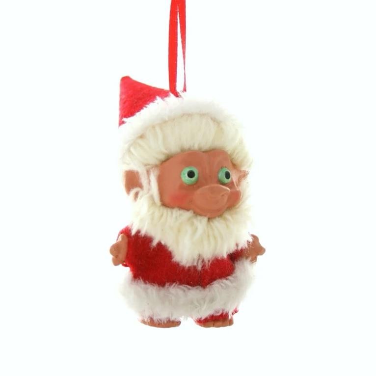 SANTA TROLL CHRISTMAS TREE ORNAMENT 3.5