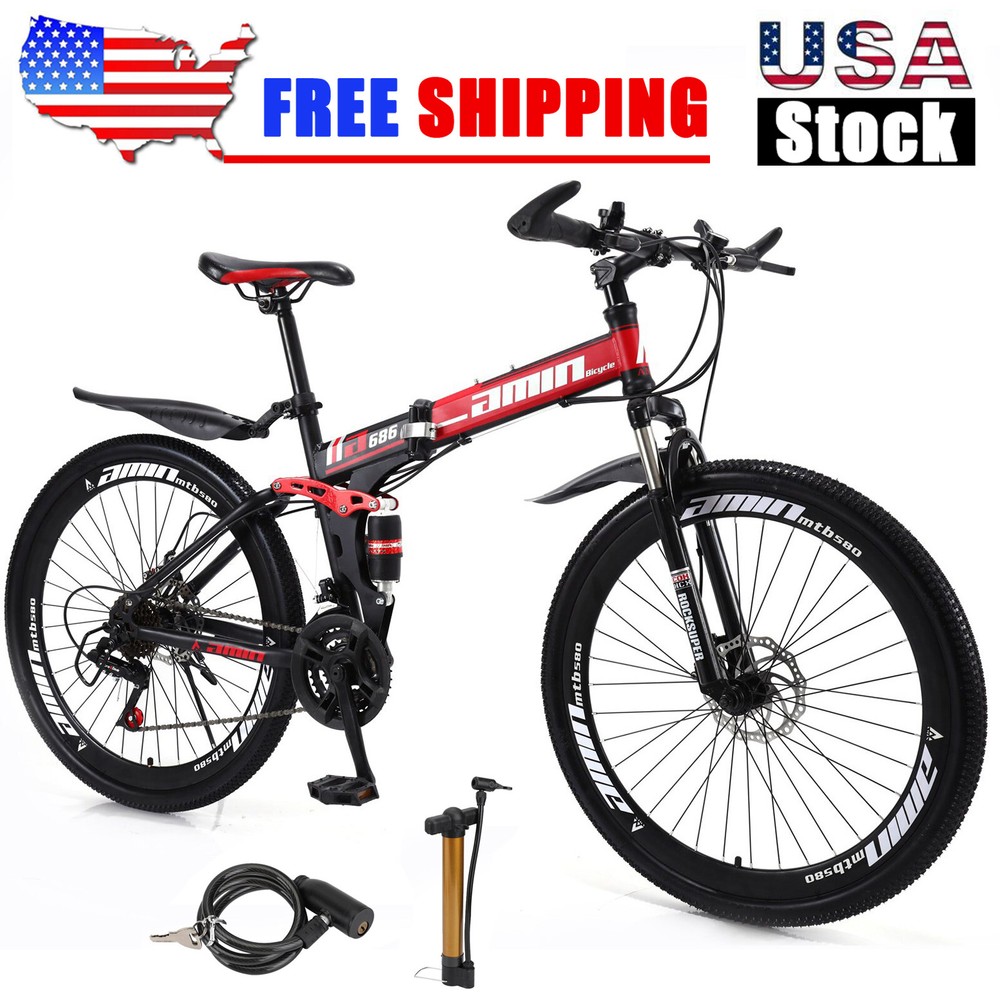 Unisex Adult Mountain Bike Full Suspension 26