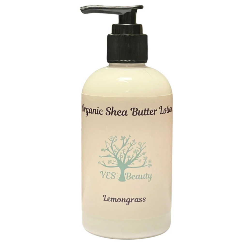 Handmade Body Lotion with Organic Shea Butter - Lemongrass - 8 oz