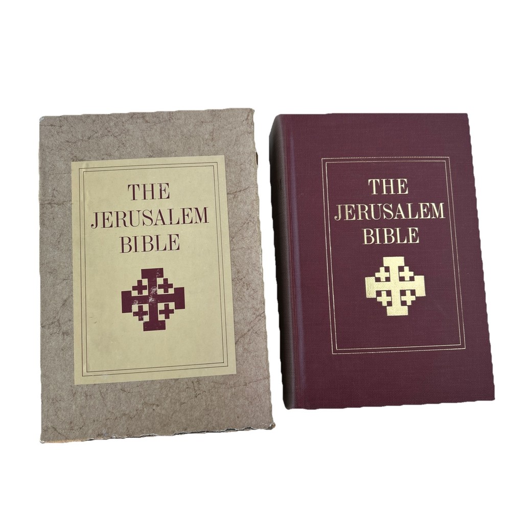 1966 Jerusalem Bible Hardcover by Doubleday with Slipcase & Included Maps