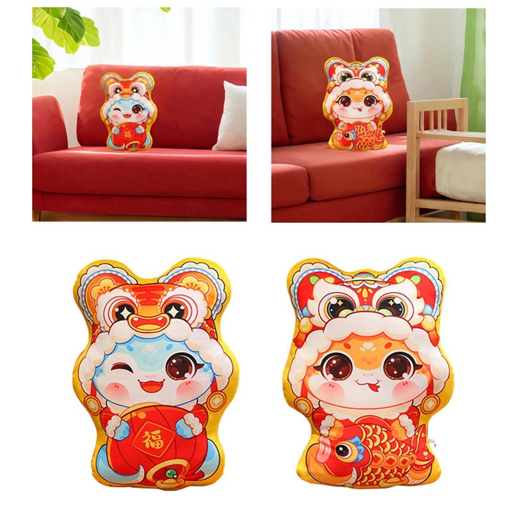 Throw Pillow Stuffed Toy Cute Hug Pillow Good Meaning New Year Gift Decoration-image
