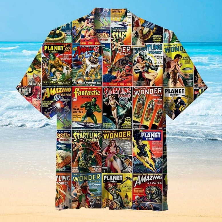 3D Print Hawaiian Shirt Inspired by Science Fiction Magazine