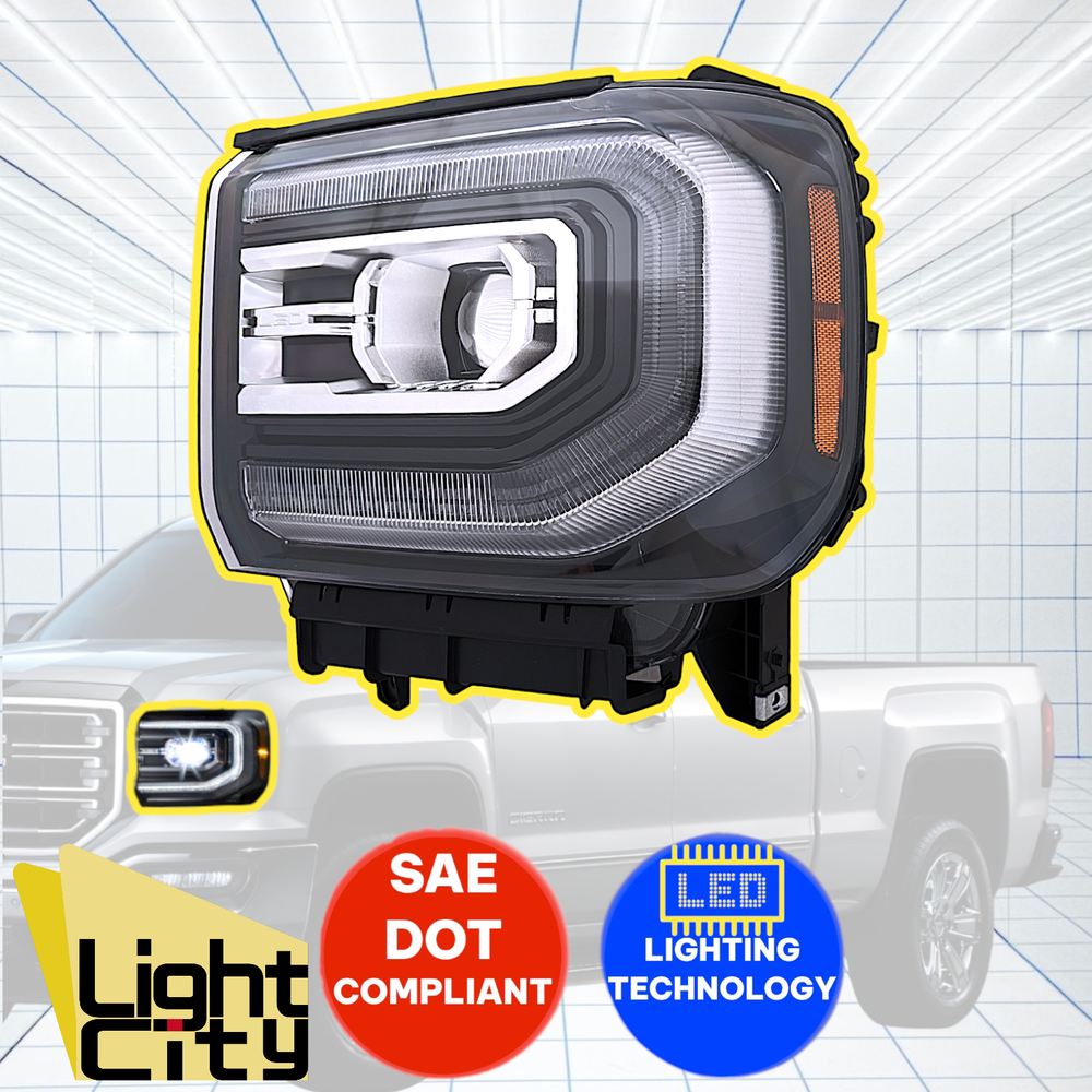 2016-2018 GMC Sierra 1500 LED Driver Side Headlight Assembly LH  -image
